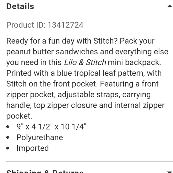 NWT Loungefly Stitch Tropical Mini Backpack - Picture 5 of 10